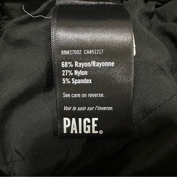 Paige Black Skinny Trousers Size 29 Stretch - Picture 6 of 6